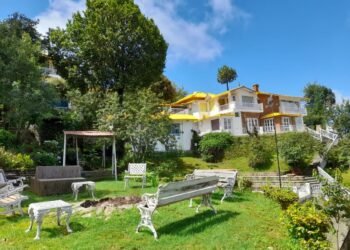 The Hotel Offers A Breathtaking View Of The Majestic Himalayas.