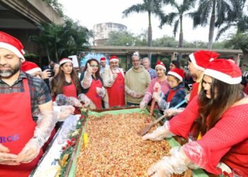 Eros Hotel New Delhi Nehru Place celebrates Christmas with Cake Mixing Ceremony