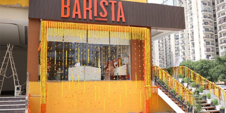 Barista announces their arrival at Spectrum at Metro in Noida.